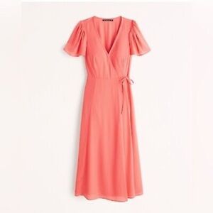 Abercrombie & Fitch Angel Sleeve Wrap Dress XSP XS Petite NWT Midi